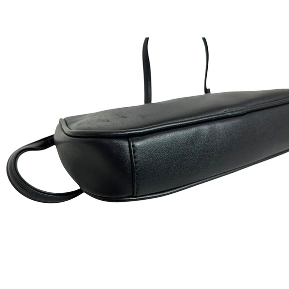 Whimsical Y2K Style Baguette Shoulder Bag Handbag Black w Butterfly Chain Detail - Picture 5 of 8